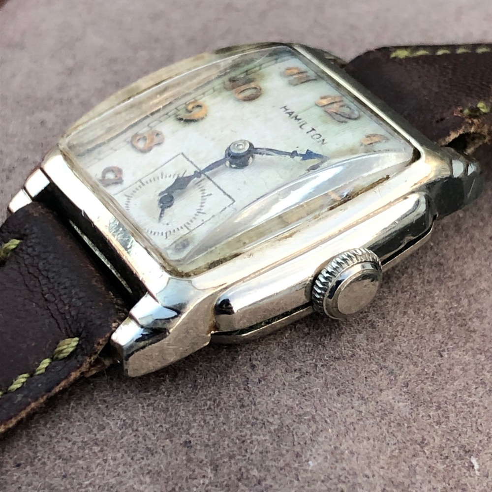 Hamilton Dixon Vintage Art Deco 10K Gold Filled Tank Watch 1935-1940 Manual - Picture 12 of 13